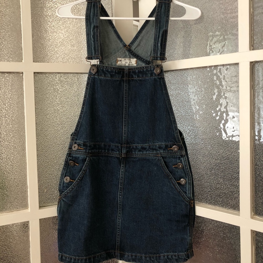 Free People Denim Skirt Overalls Size 24